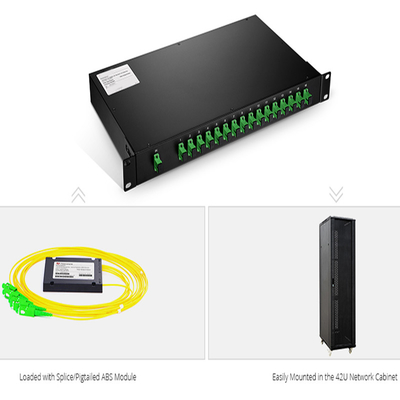 1650nm ABS Cassette PLC Splitter FTTx Tools Optical Fiber Coupler